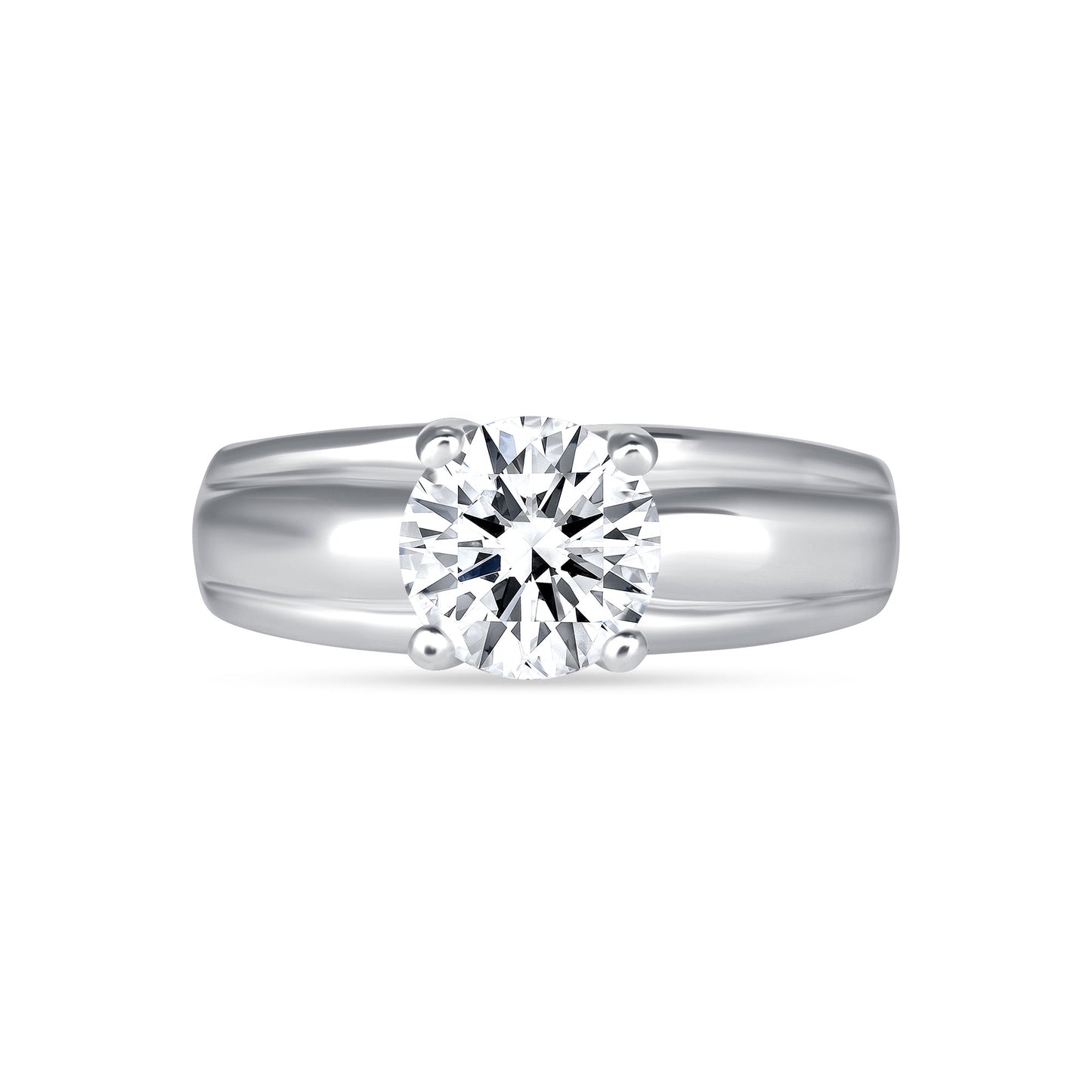 Amanda Round Centerstone Engagement Ring