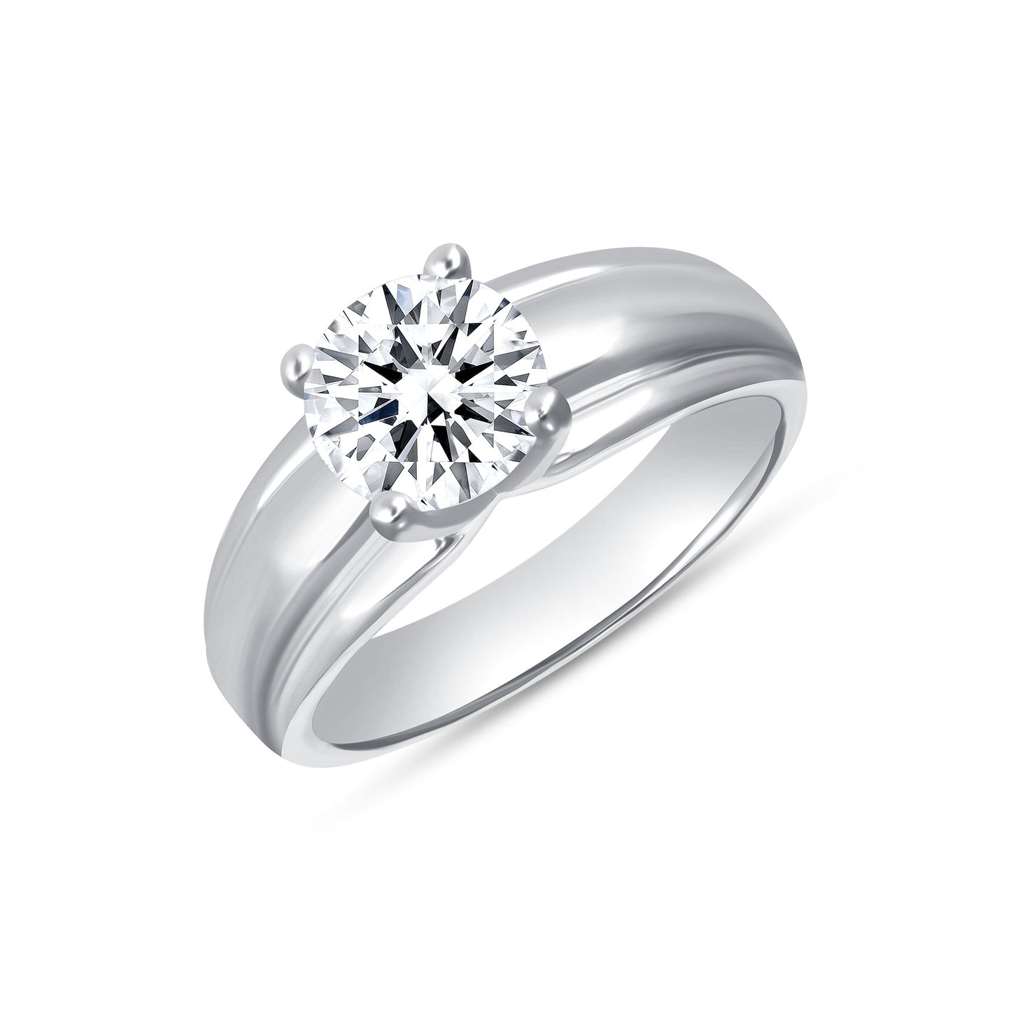 Amanda Round Centerstone Engagement Ring