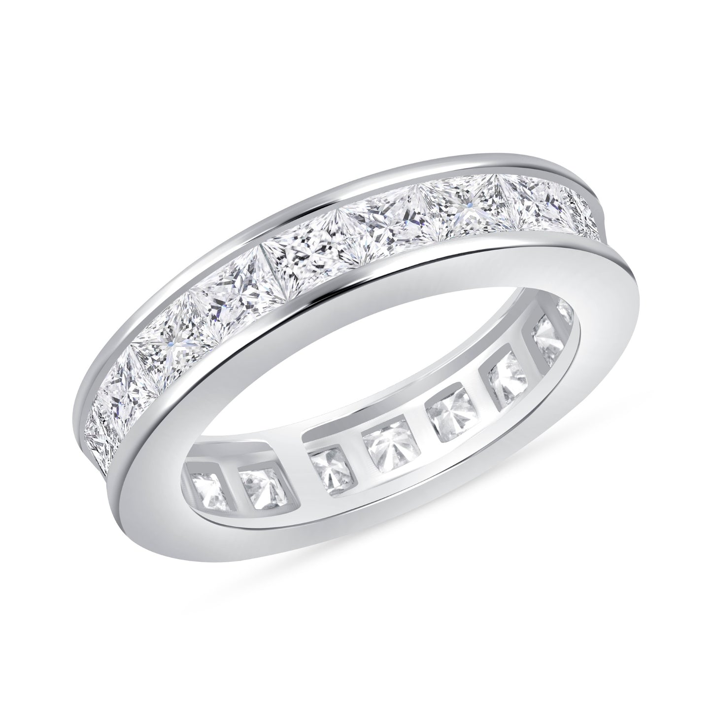 Purified Princess Cut Eternity Diamond Band