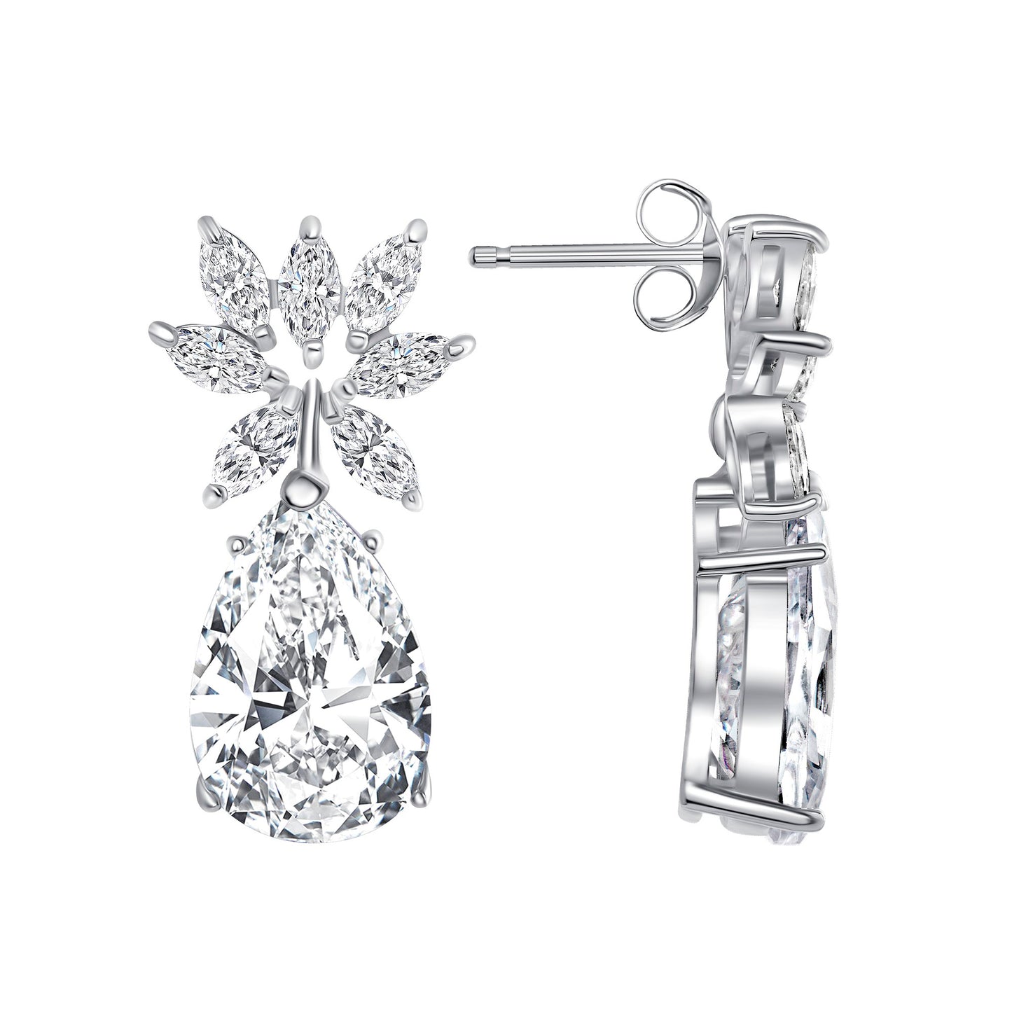 Pear Cut Diamond Earrings