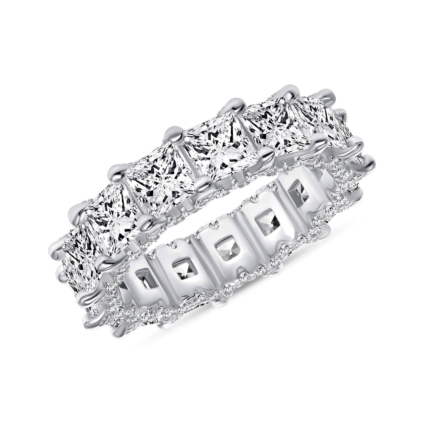 Cleopatra Princess Cut Eternity Diamond Band