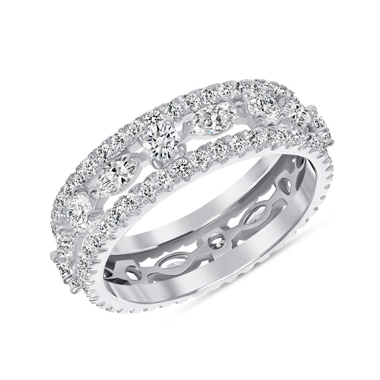 Olivia Multi Cut Eternity Diamond Band