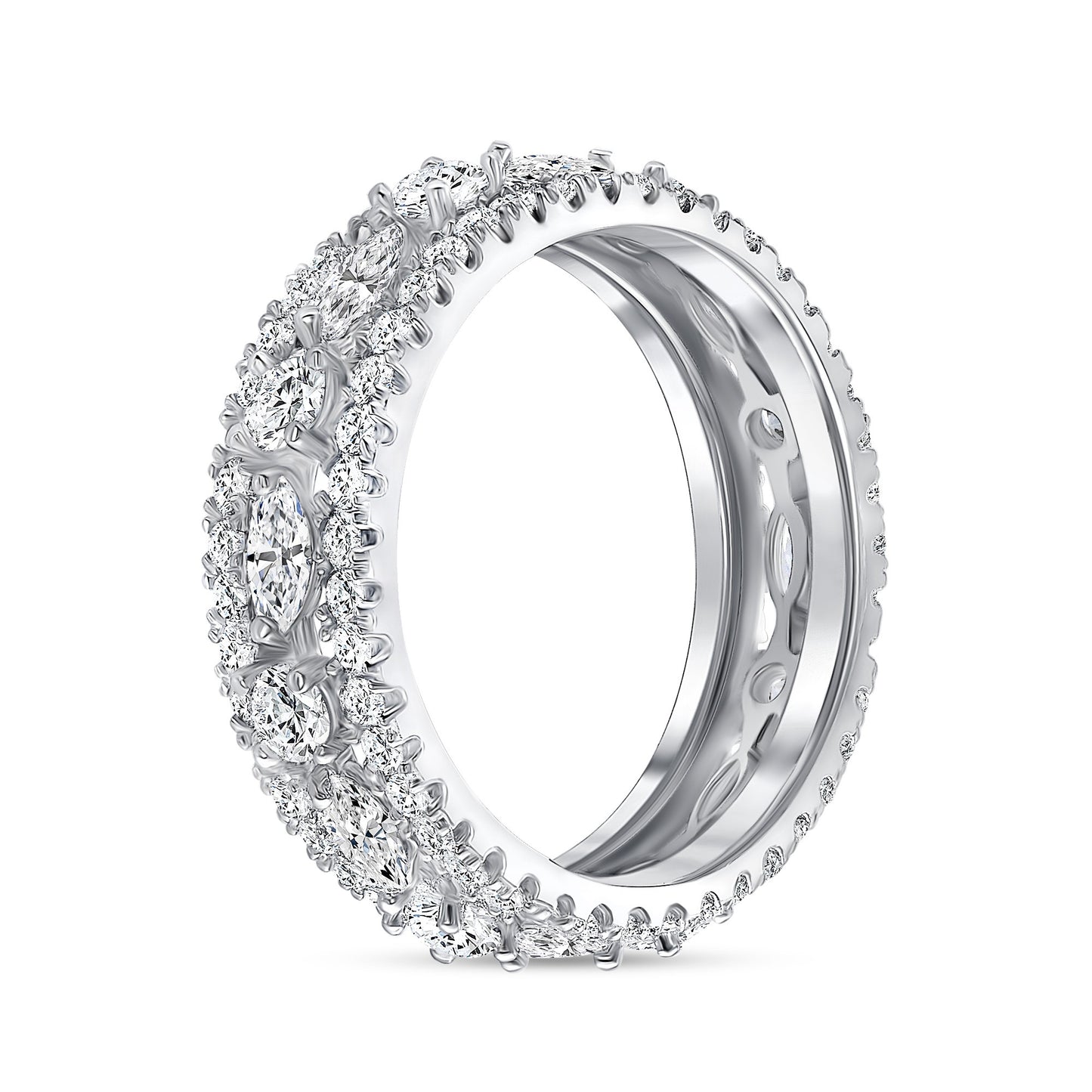 Olivia Multi Cut Eternity Diamond Band