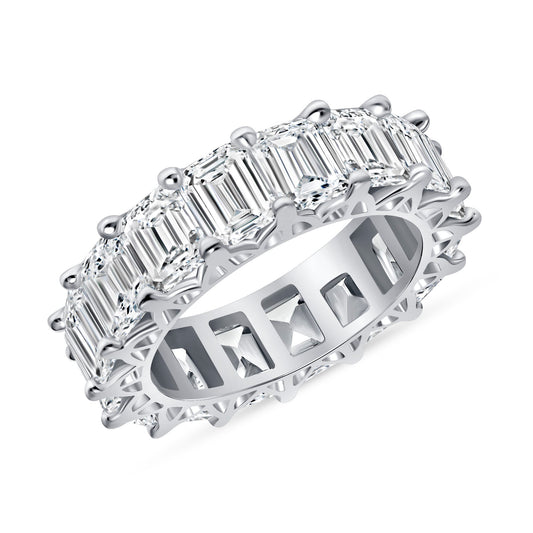 Serenity Emerald Cut Eternity Diamond Band