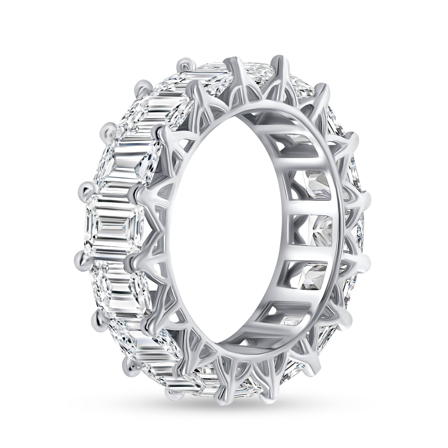 Serenity Emerald Cut Eternity Diamond Band