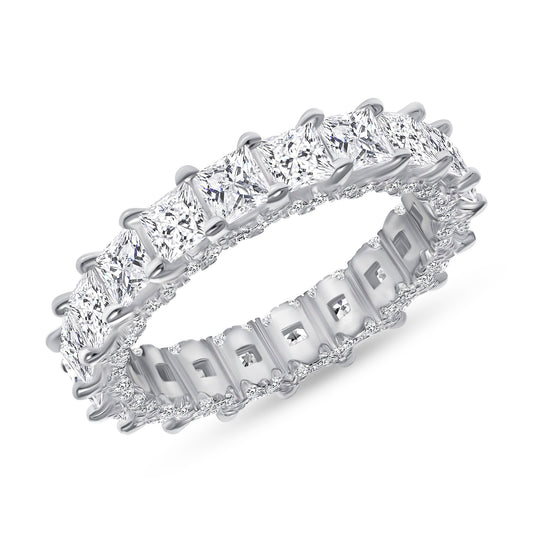 Hepburn Princess Cut Eternity Diamond Band