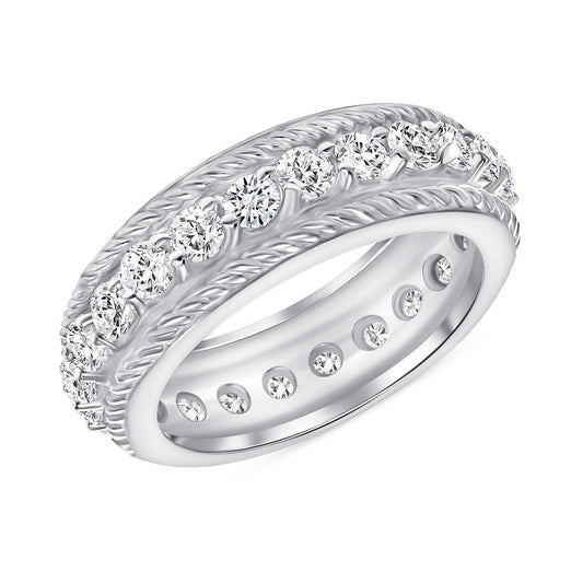 Ecletic Round Cut Eternity Diamond Band