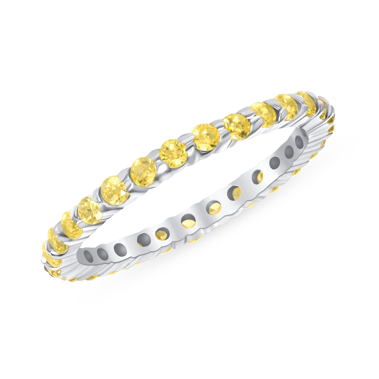 Fancy Eternity Yellow Diamond Band