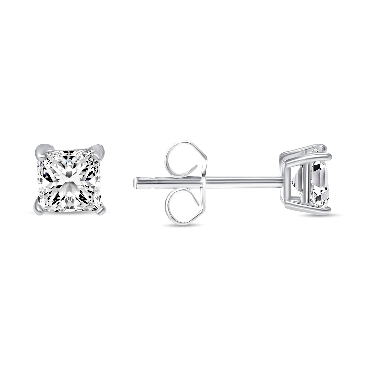 Transcendent Princess Cut Diamond Earrings