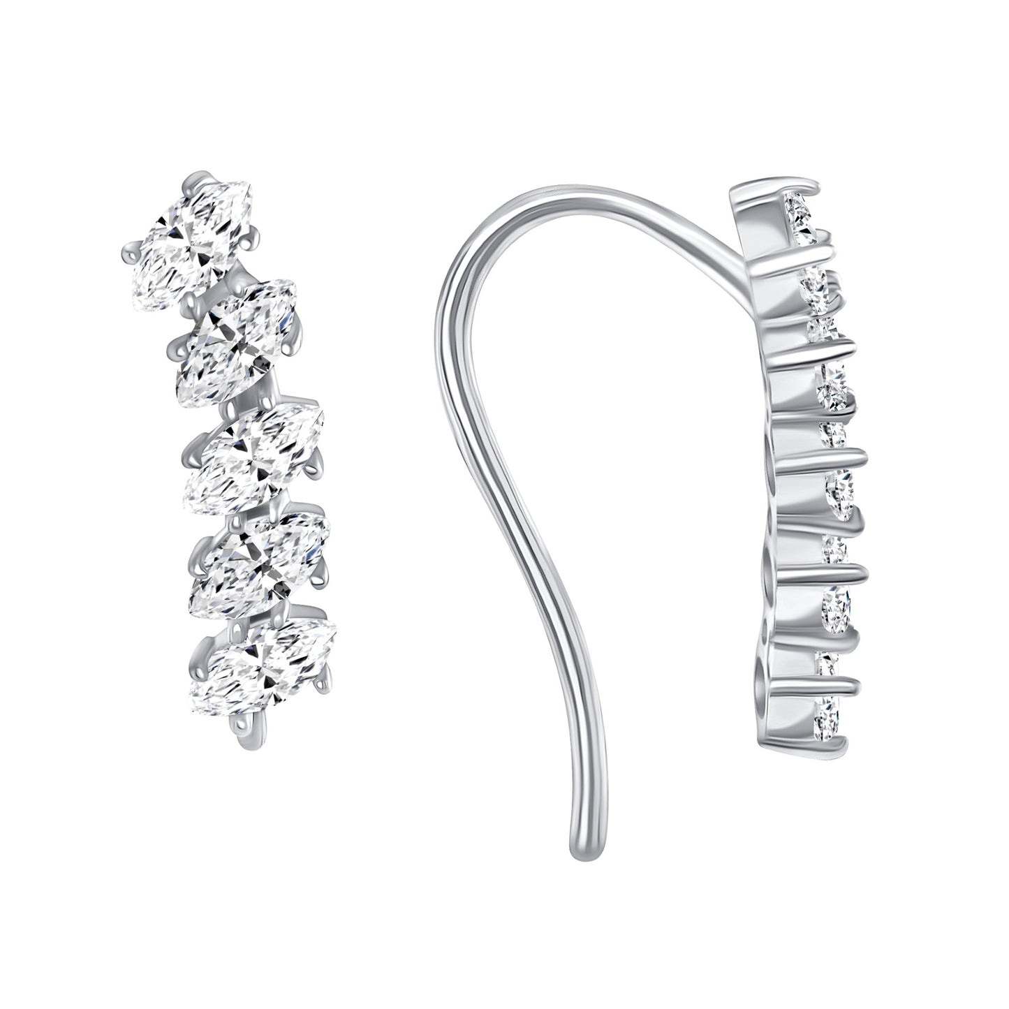 Marquise Cut  Diamond Earrings