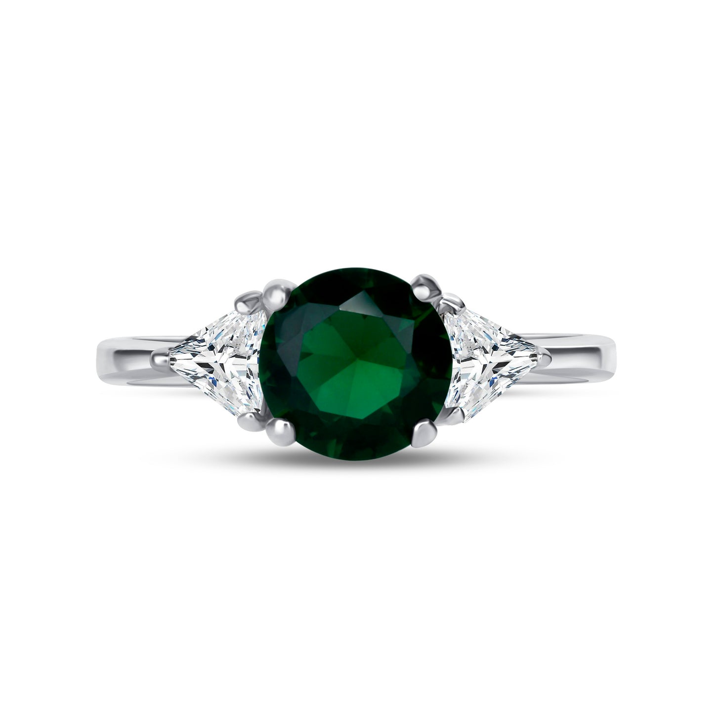 Emerald Round Centerstone Engagement Ring