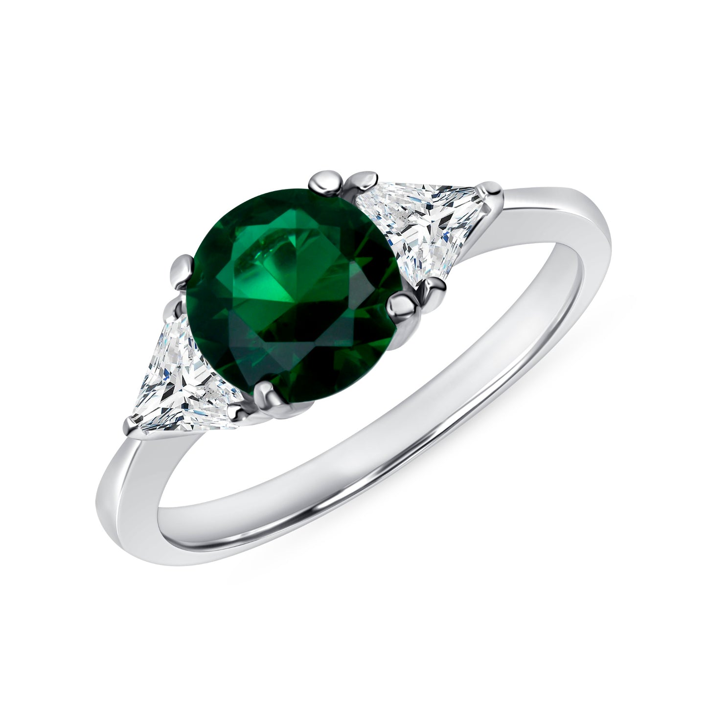 Emerald Round Centerstone Engagement Ring