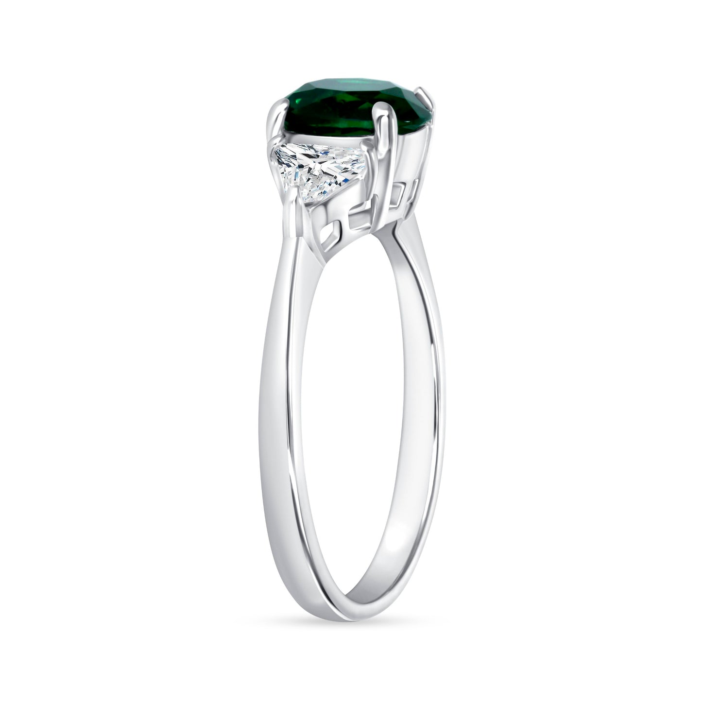 Emerald Round Centerstone Engagement Ring