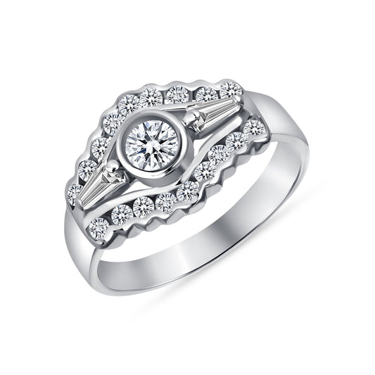 Juliet Round Centerstone Engagement Ring