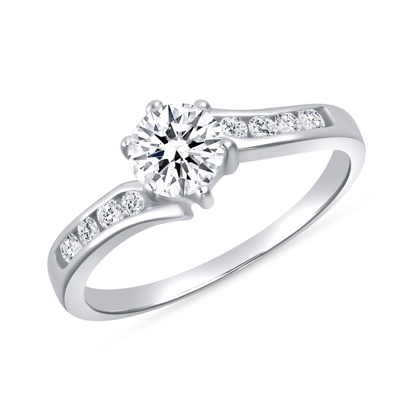 Harmony Round Centerstone Engagement Ring