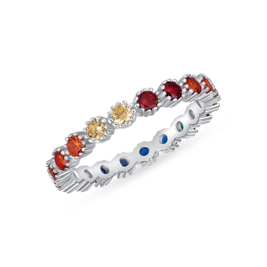 Atmosphere Multicolor Gem Eternity Band