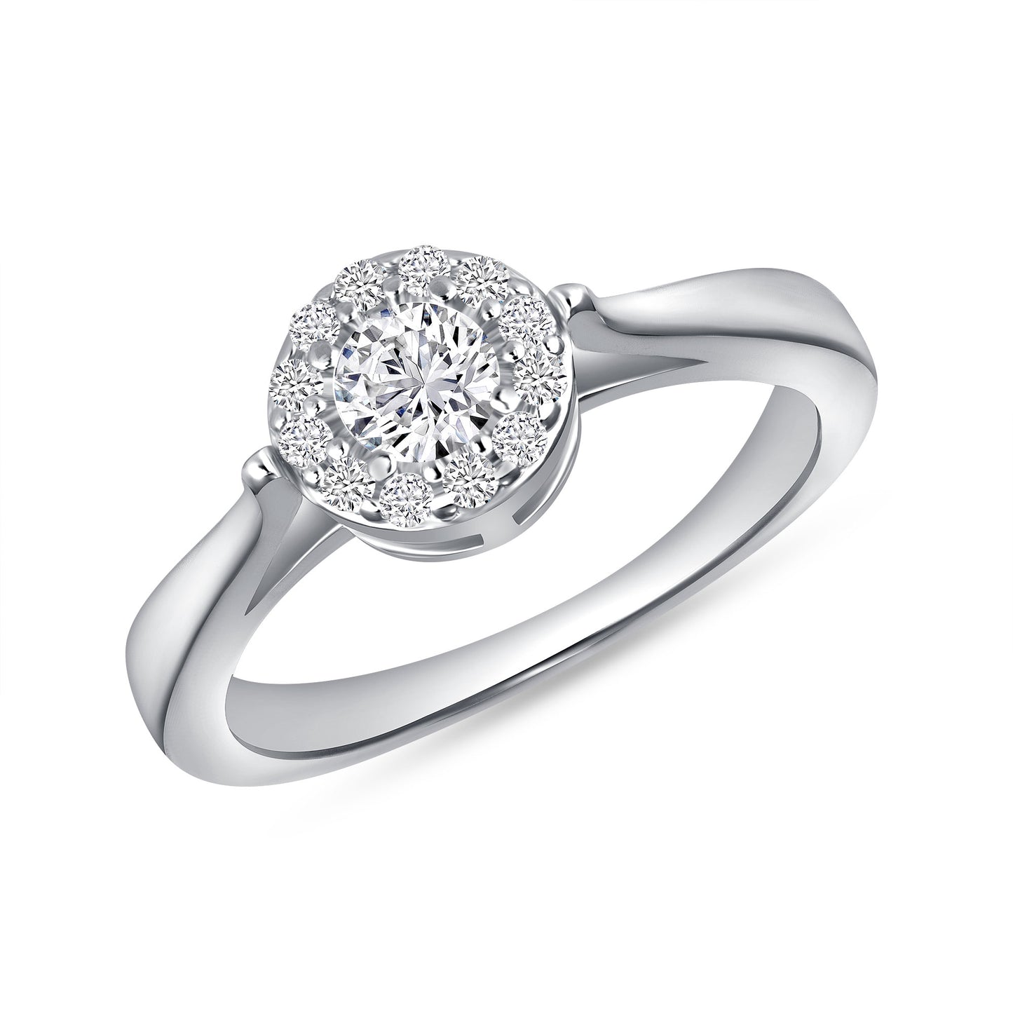 Aphrodite Halo Round Centerstone Engagement Ring