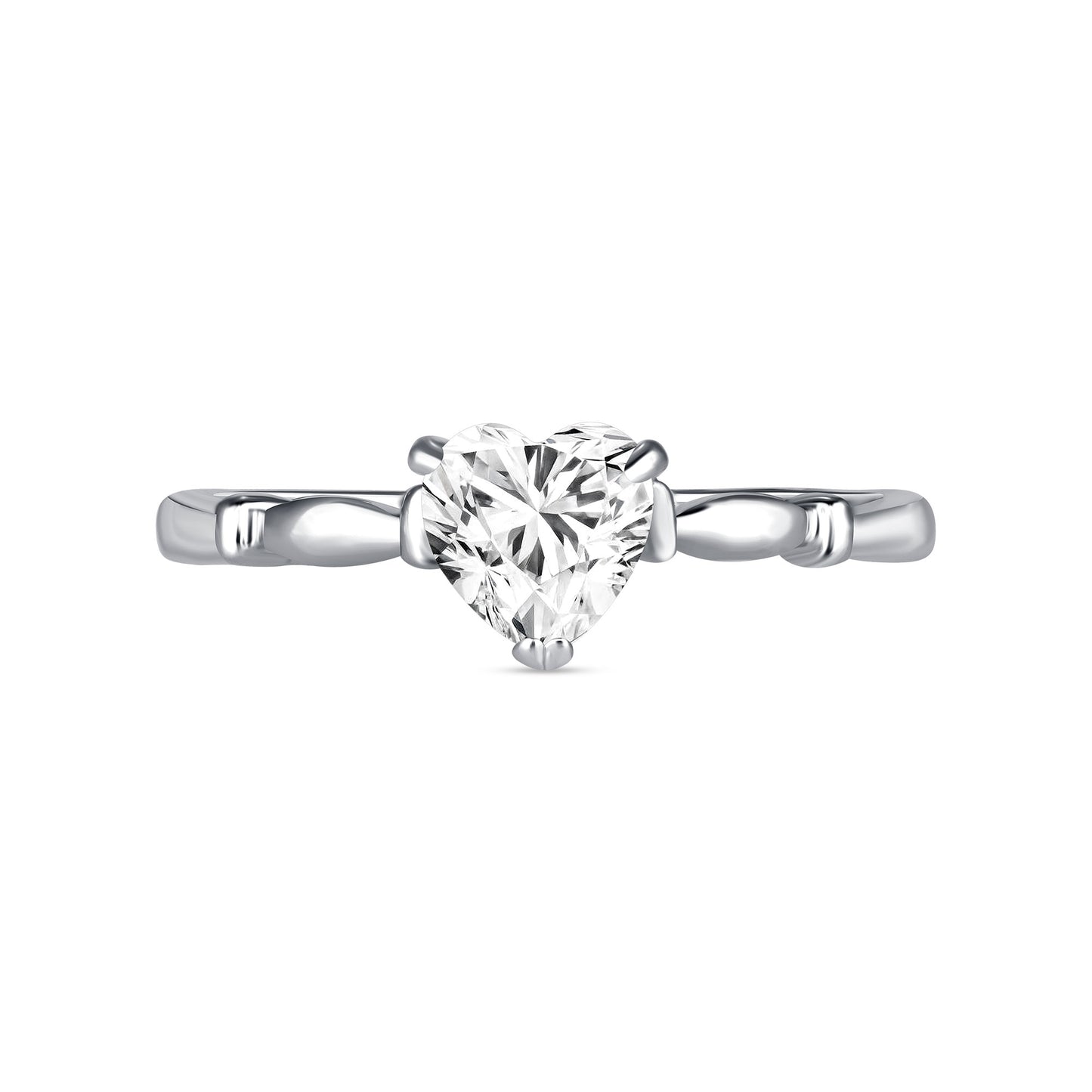 Pure Love Heart Centerstone Engagement Ring