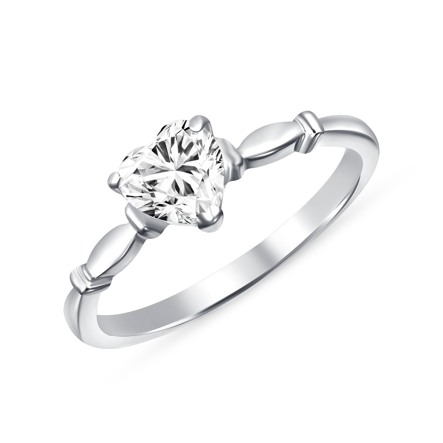 Pure Love Heart Centerstone Engagement Ring