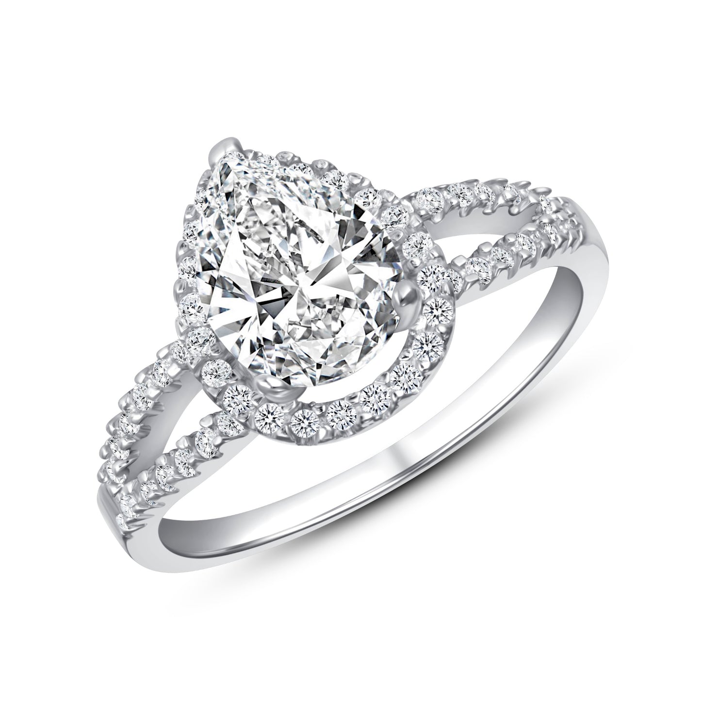 Pear Centerstone Engagement Ring