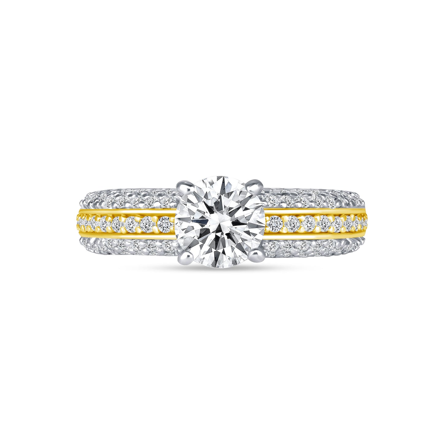 Alyssa Round Centerstone Engagement Ring