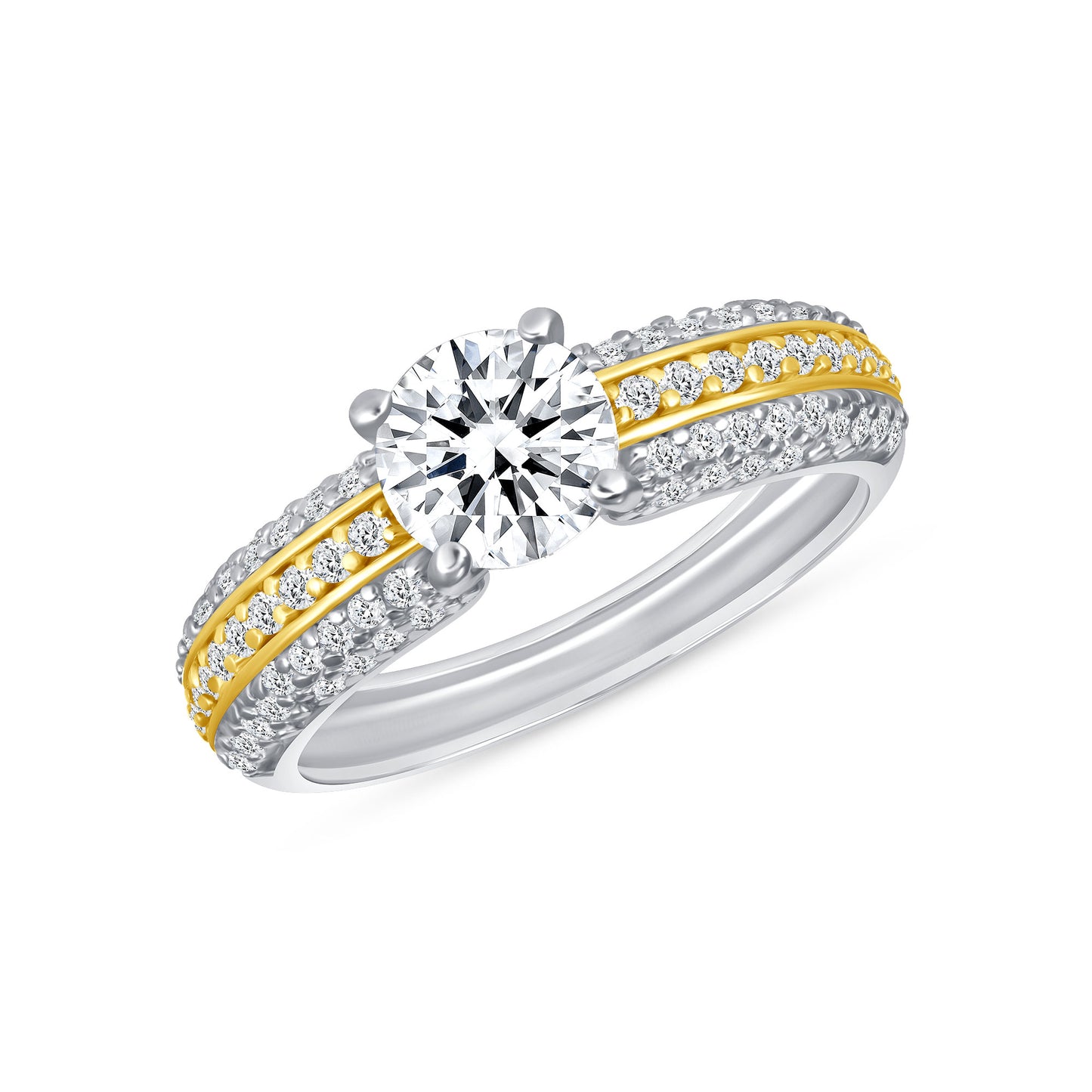 Alyssa Round Centerstone Engagement Ring