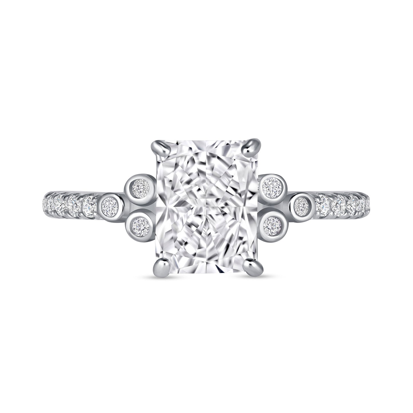 Radiant Cut Centerstone Engagement Ring