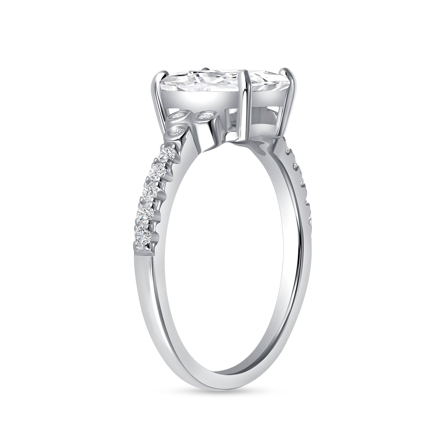 Radiant Cut Centerstone Engagement Ring