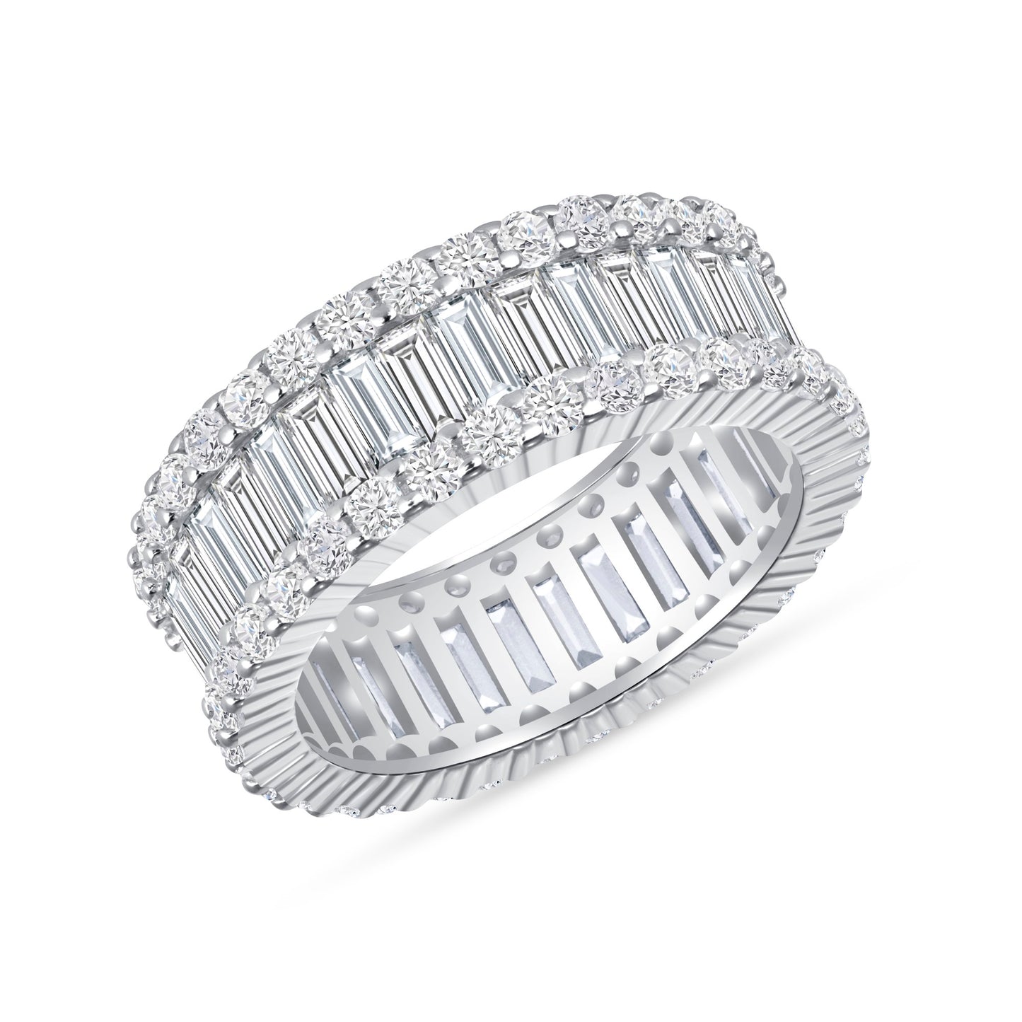 Effervescent Multi Cut Eternity Diamond Band