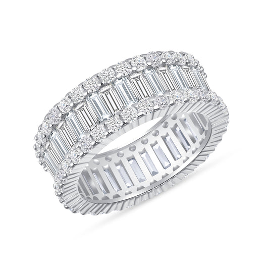 Effervescent Multi Cut Eternity Diamond Band