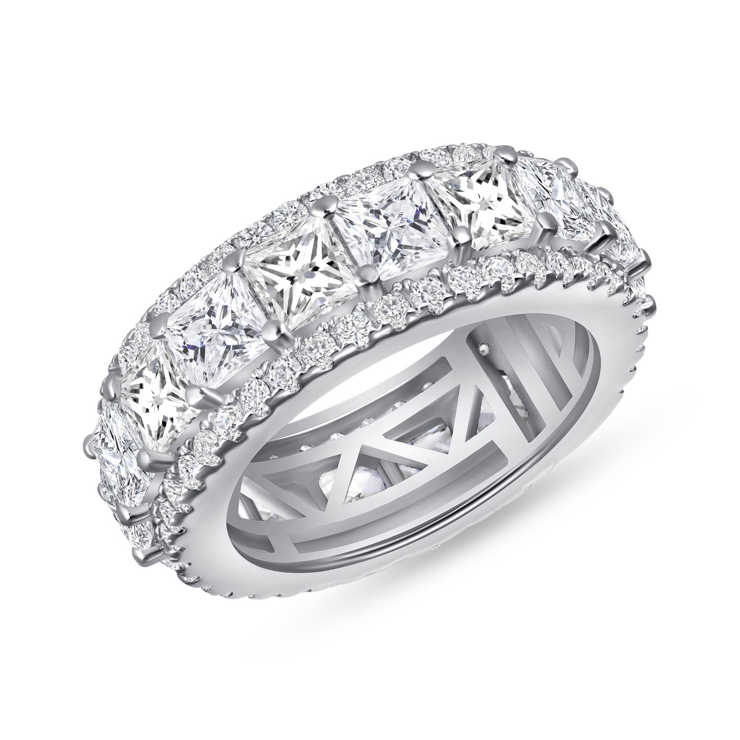 Luminous Multi Cut Eternity Diamond Band