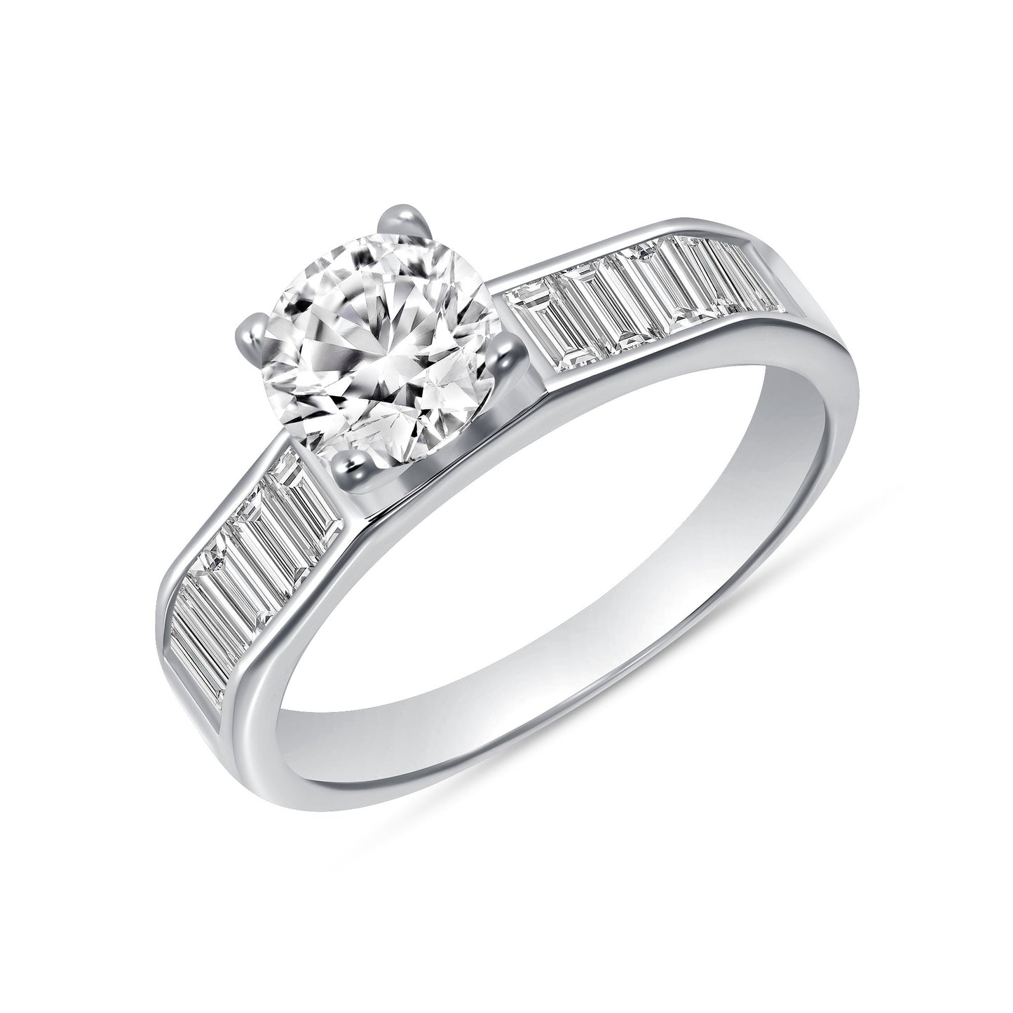 Diana Round Centerstone Engagement Ring