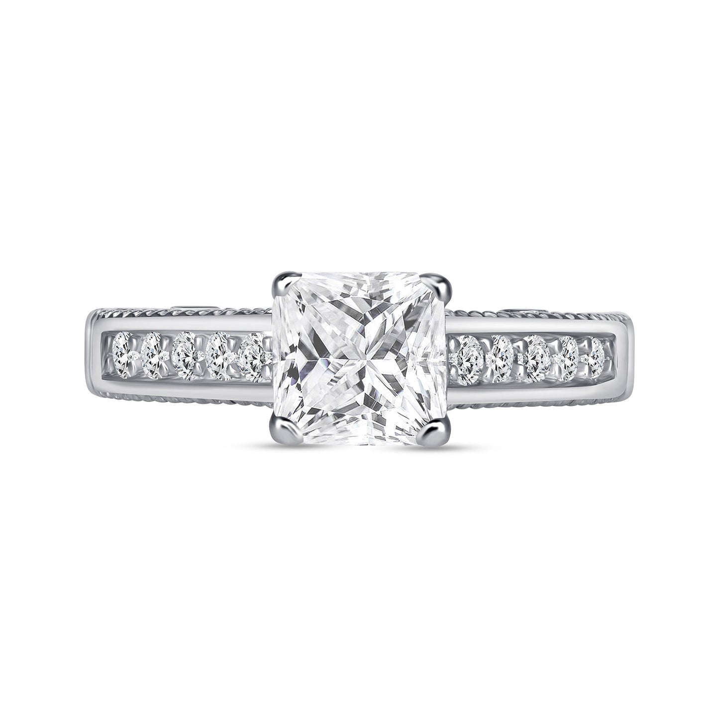 Taylor Cushion Centerstone Engagement Ring