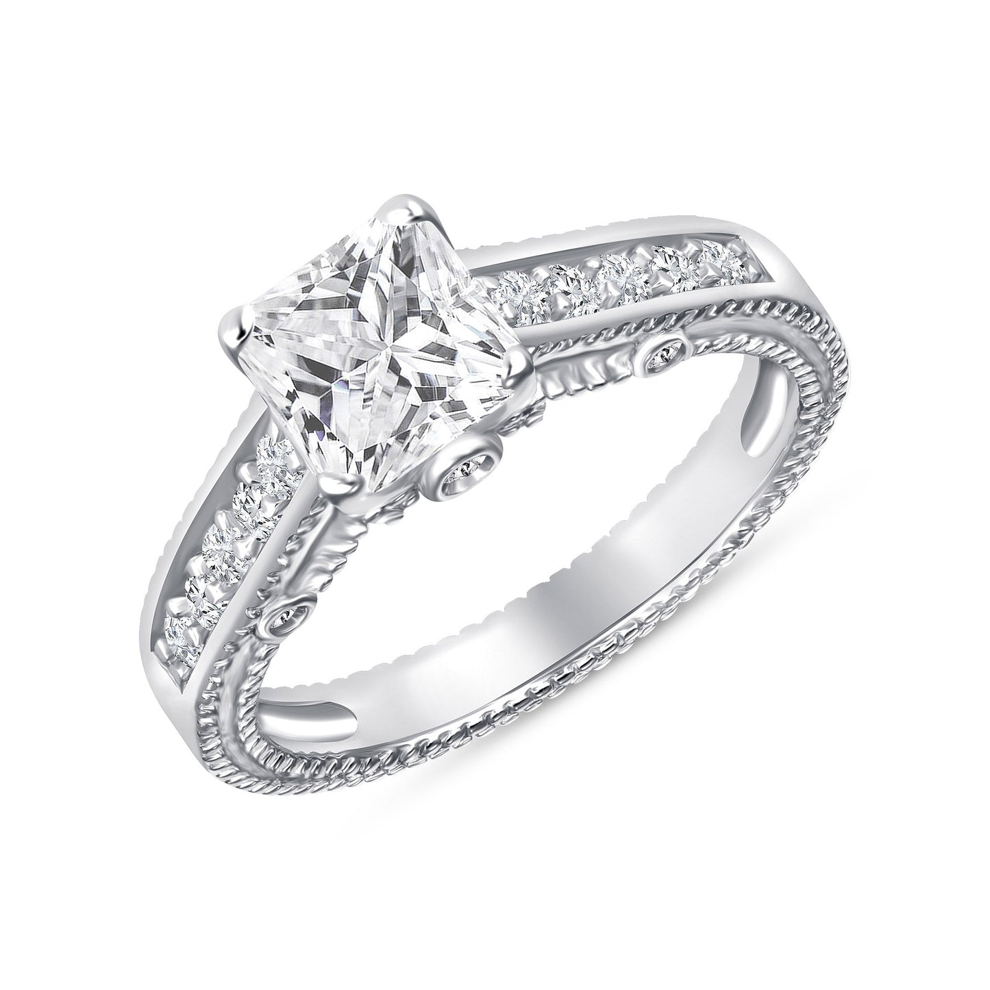 Taylor Cushion Centerstone Engagement Ring