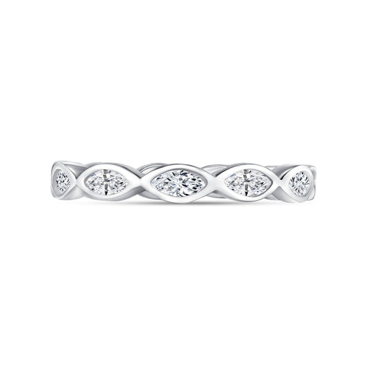 Iris Marquise Cut Eternity Diamond Ring