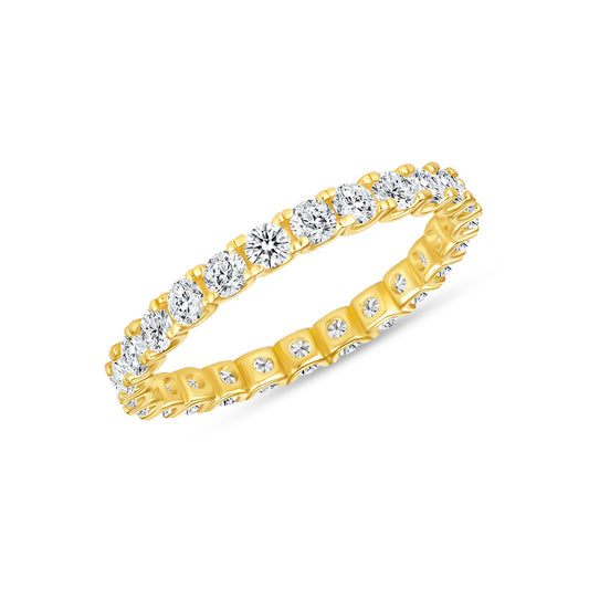 Delphine Round Cut Eternity Diamond Band