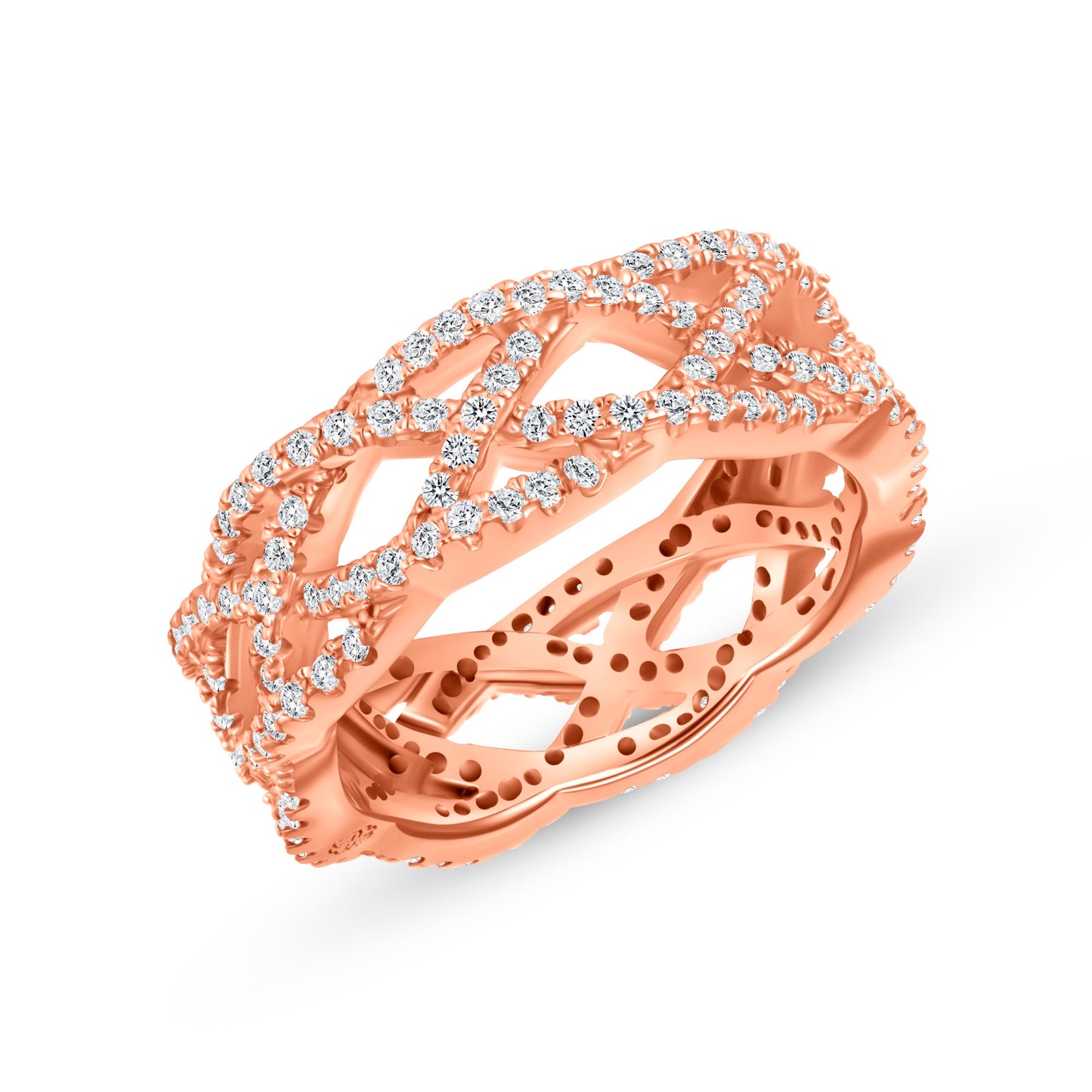 Intertwined Design Diamond Band