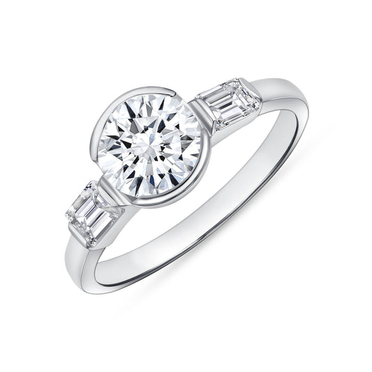 Bethany Round Centerstone Engagement Ring