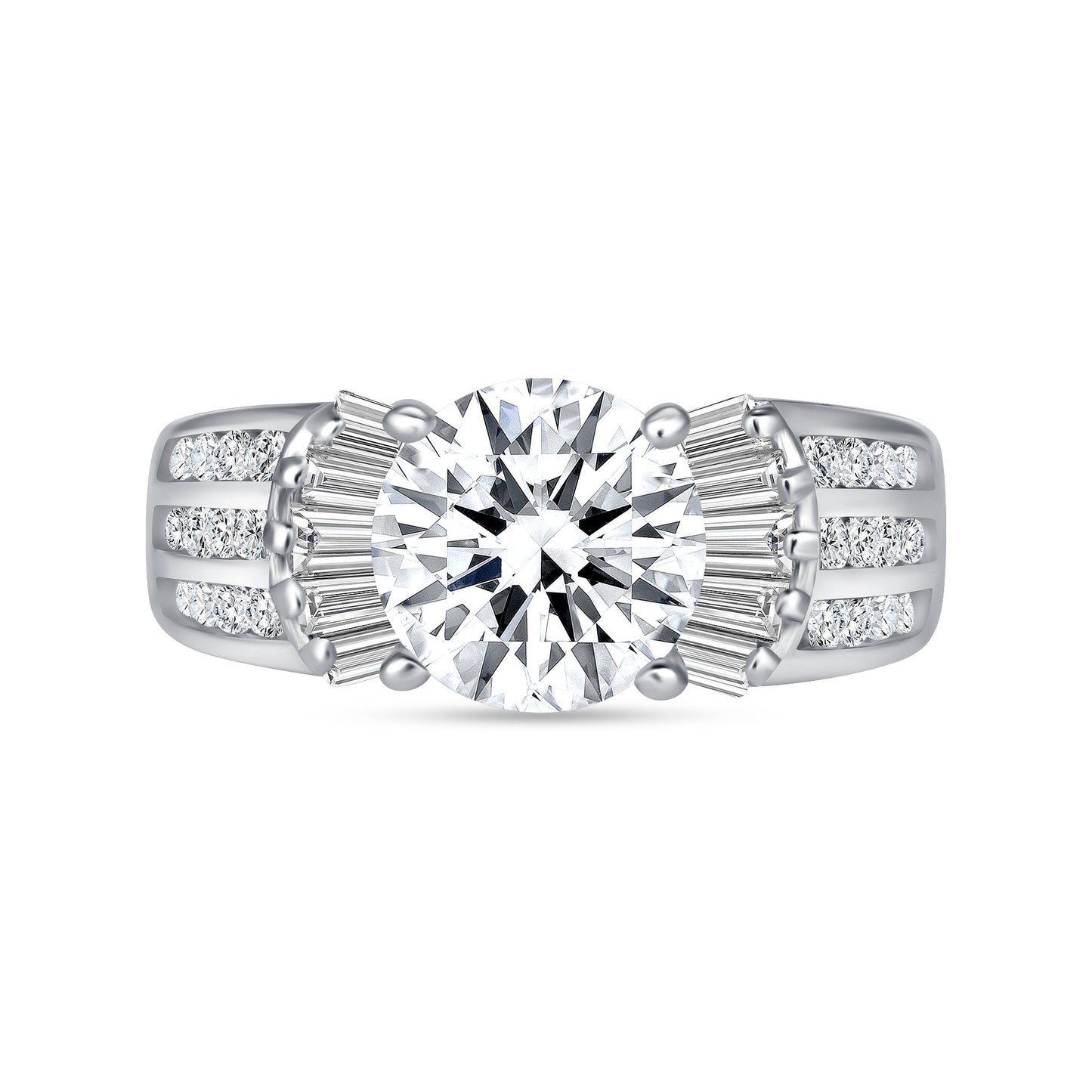 Audrey Round Centerstone Engagement Ring