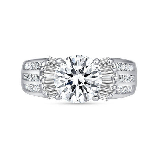 Audrey Round Centerstone Engagement Ring