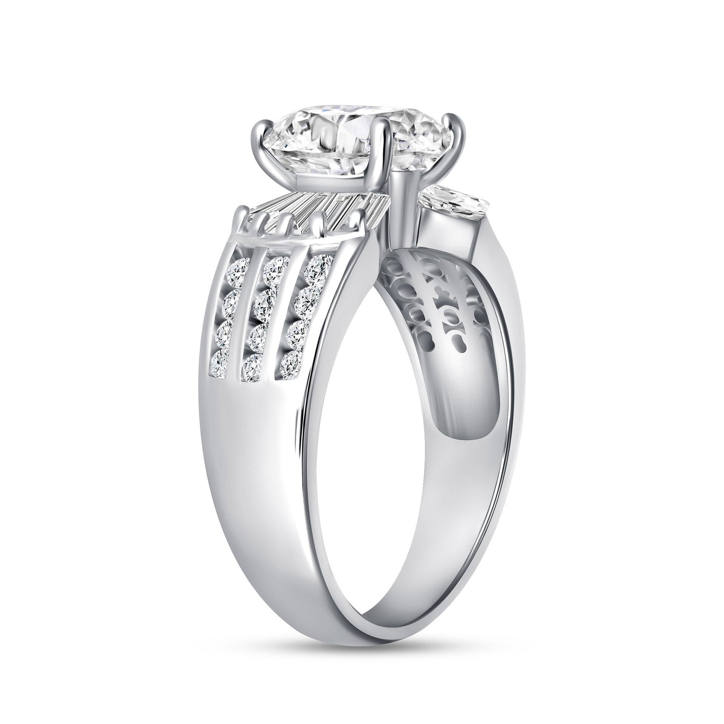 Audrey Round Centerstone Engagement Ring