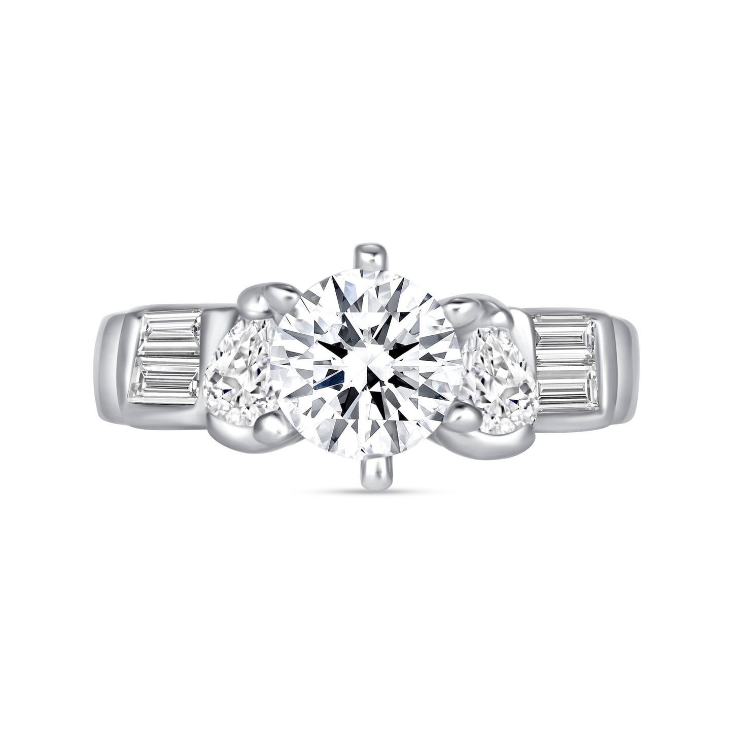 Seraph Trinity Round Centerstone Engagement Ring