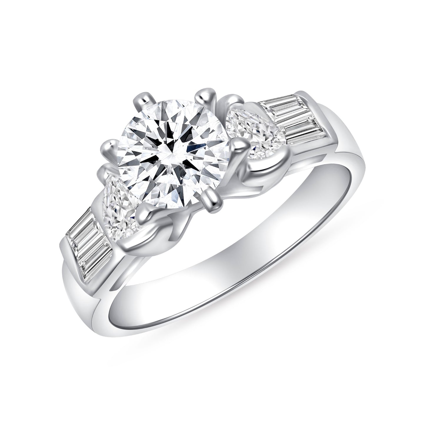 Seraph Trinity Round Centerstone Engagement Ring