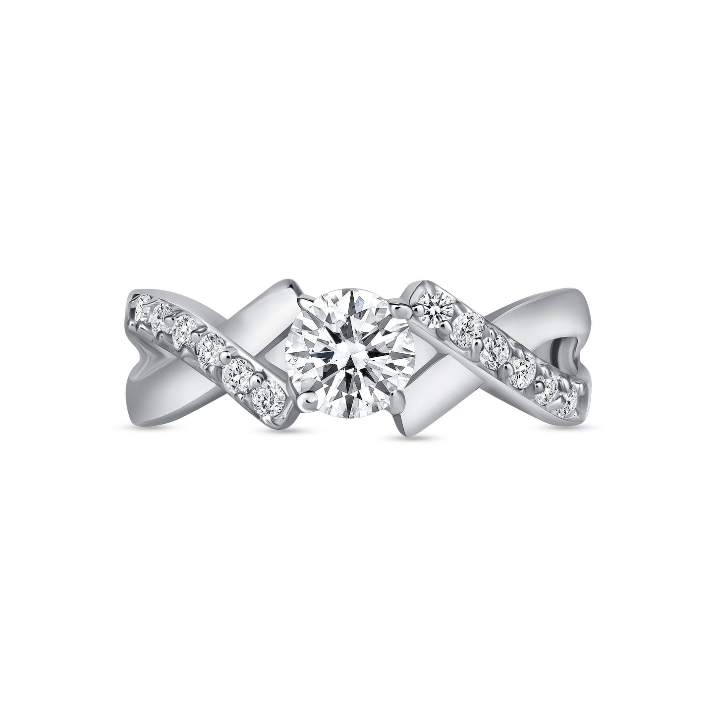 XOXO Round Centerstone Engagement Ring