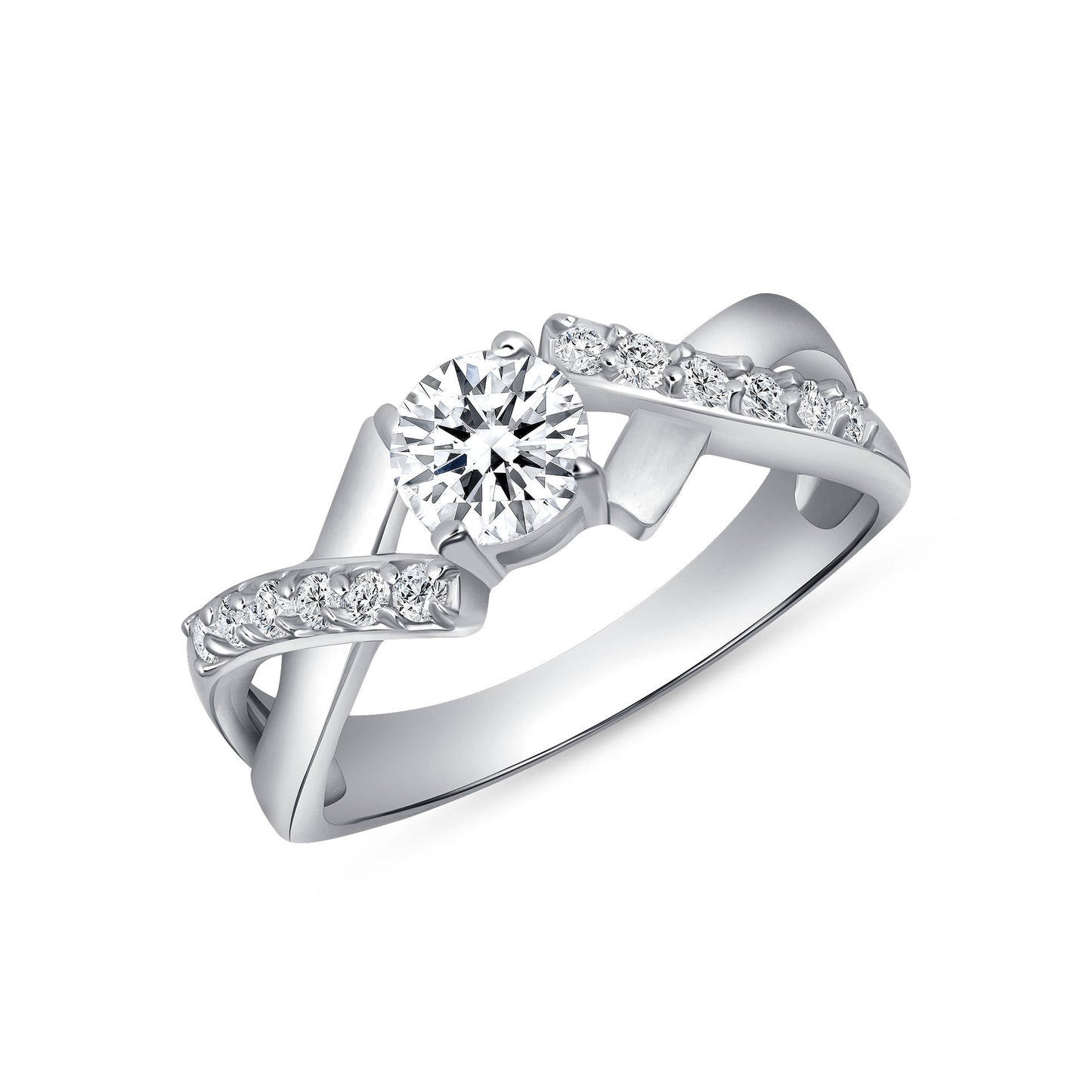 XOXO Round Centerstone Engagement Ring