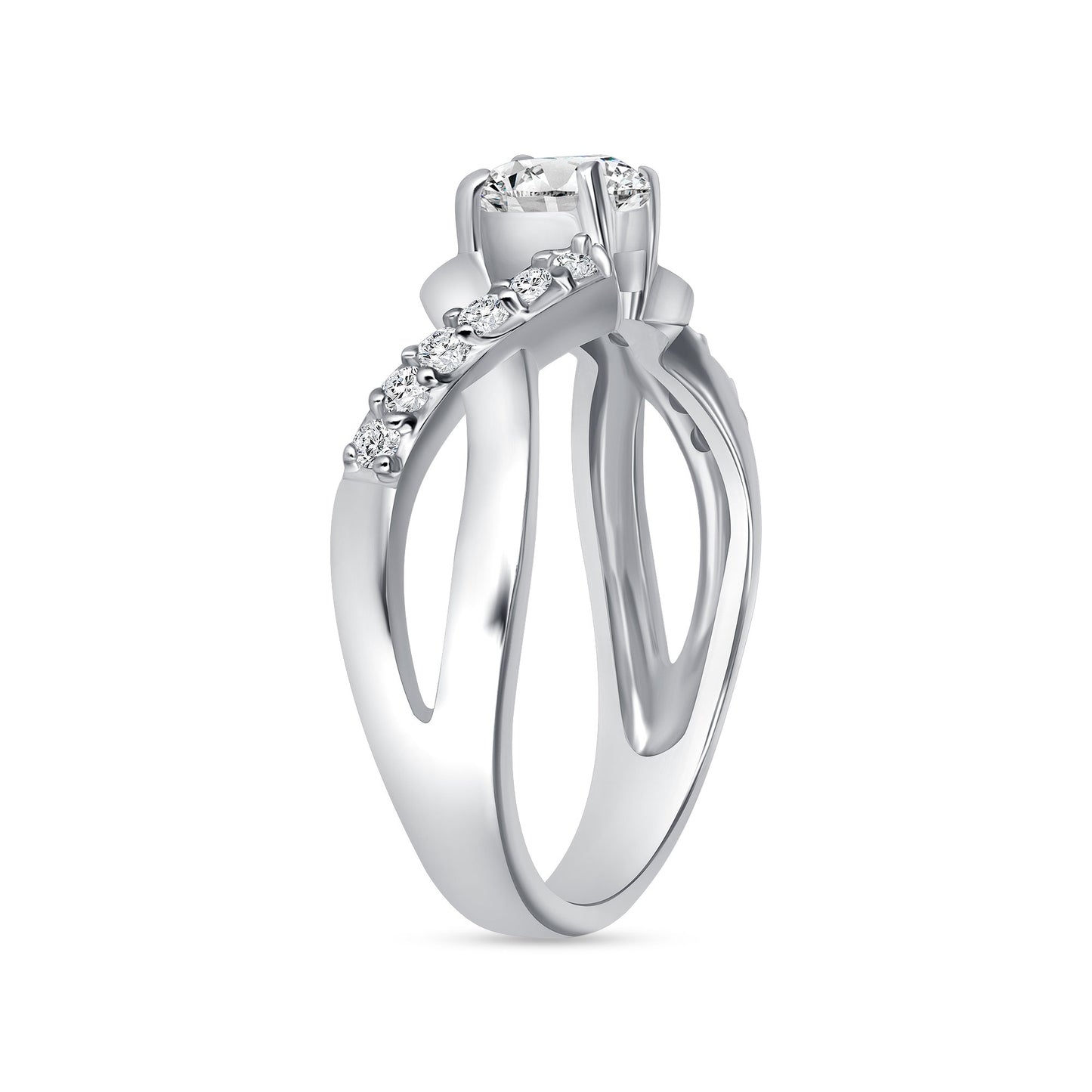 XOXO Round Centerstone Engagement Ring