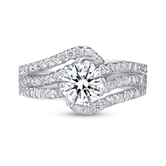 Zephyrs Gaze Round Centerstone Engagement Ring