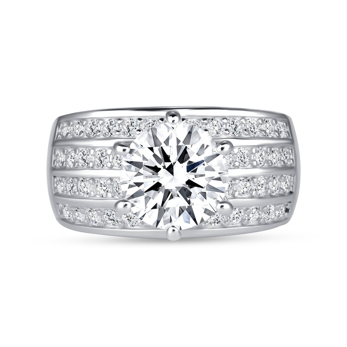 Valerie Round Centerstone Engagement Ring