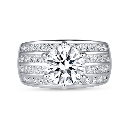 Valerie Round Centerstone Engagement Ring