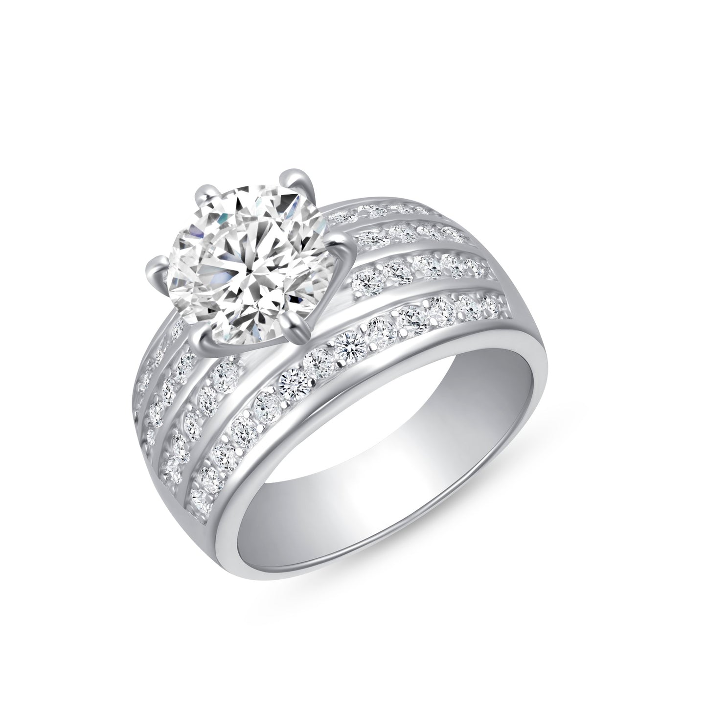 Valerie Round Centerstone Engagement Ring